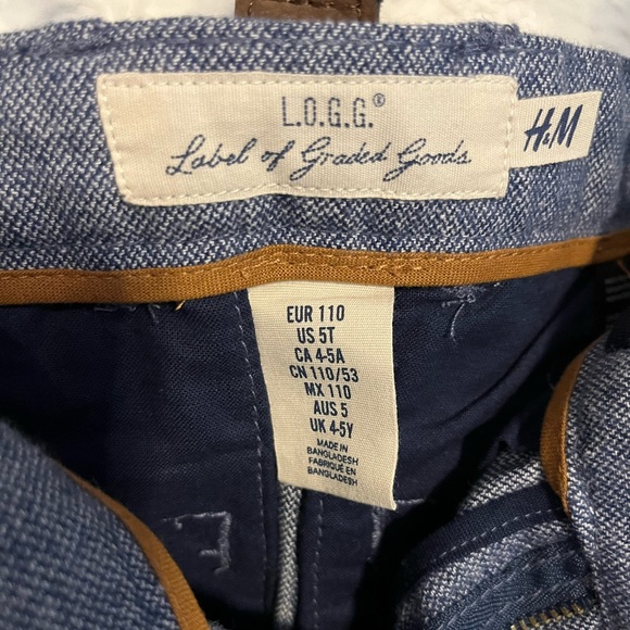 ❌SOLD❌ H&M Little boys straight leg chinos with suspenders - Picture 8 of 10